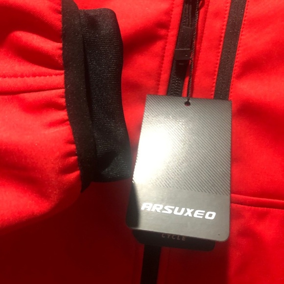 Cycling Red Jacket Arsuxeo Unisex cycling jacket Size XL - Picture 14 of 14